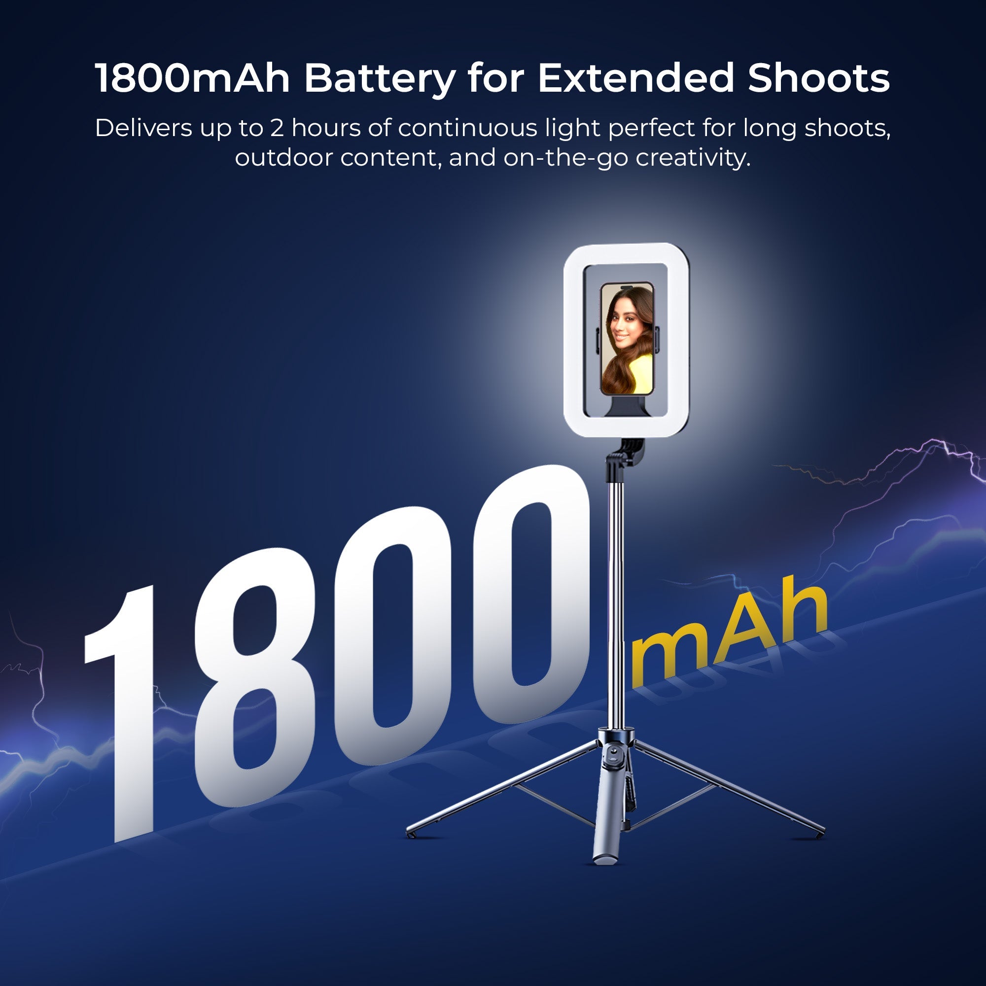 Digitek (DTR 630 SS) Extendable Tripod Selfie Stick with Fill Light