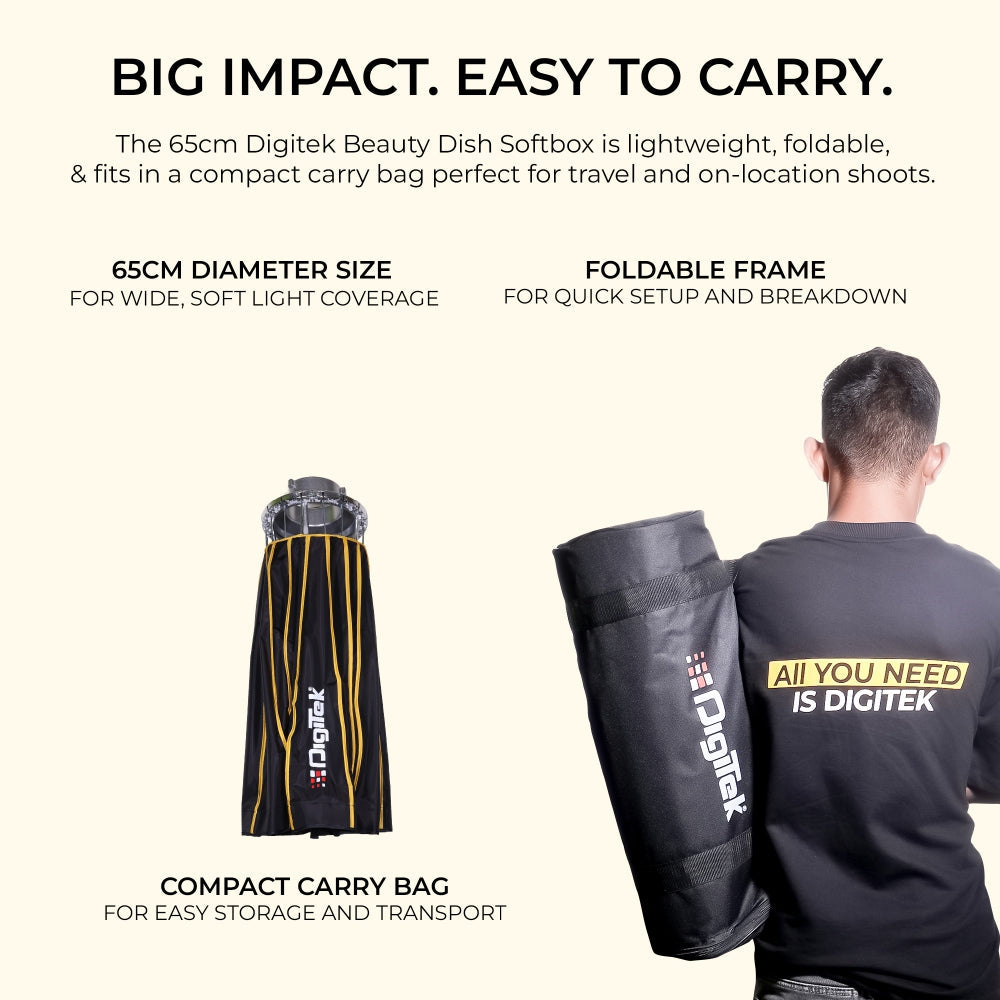 Digitek DBDS-65W Beauty Dish Softbox 65cm