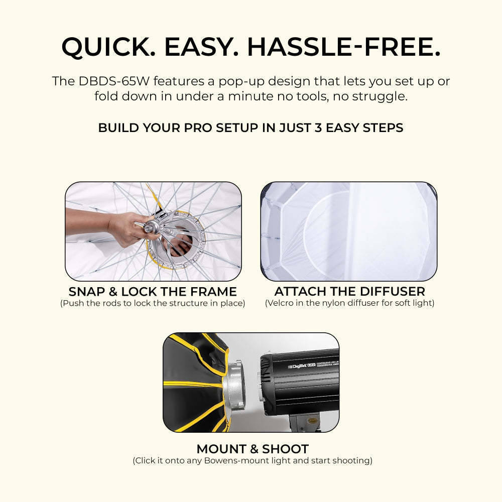 Digitek DBDS-65W Beauty Dish Softbox 65cm