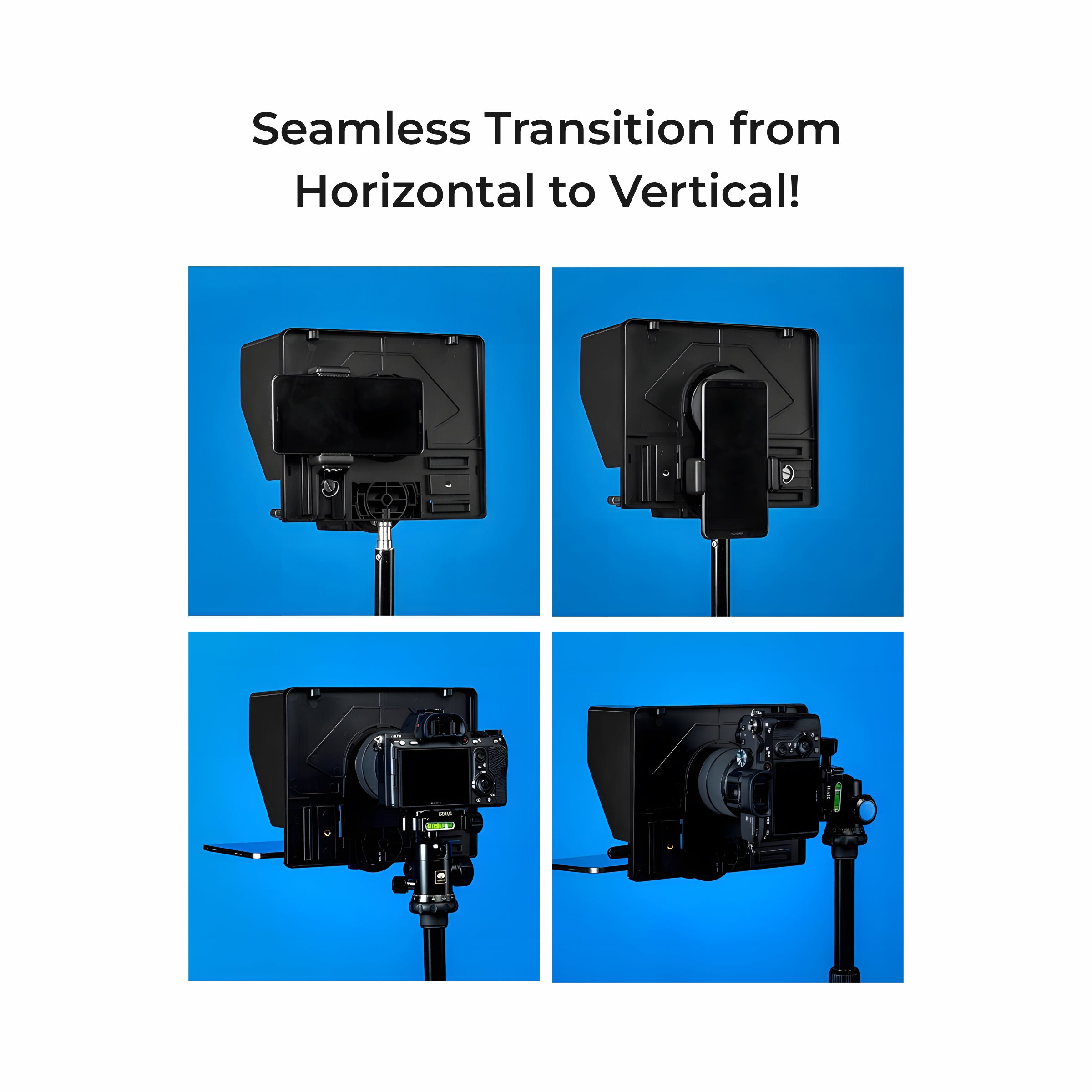 Digitek (DTP 010) 10†Digitek Teleprompter for Smartphone & DSLR Supports w/Remote Control, APP Compatible with iOS & Android System for Video Creator - Digitek