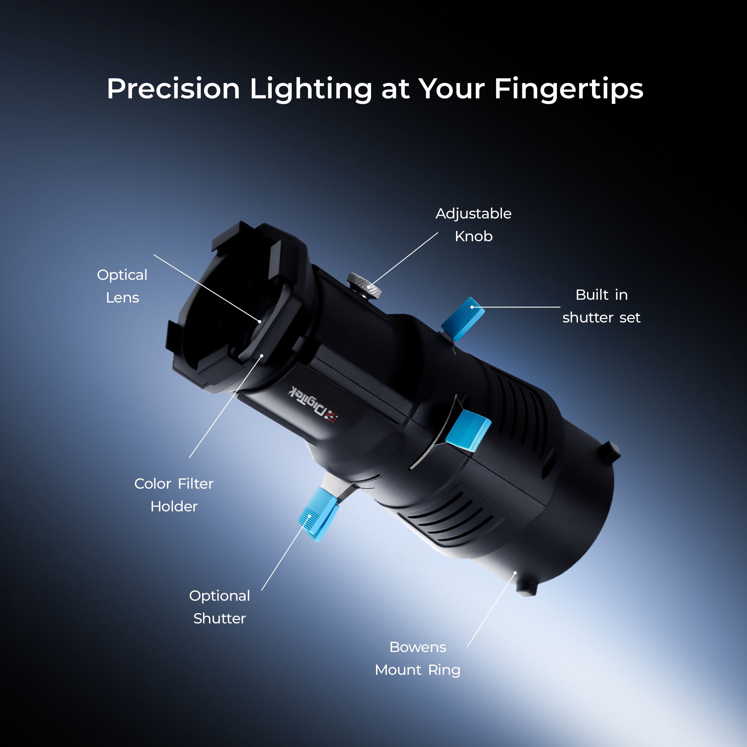 Digitek (DS 220) Bowens Mount Optical Snoot Kit