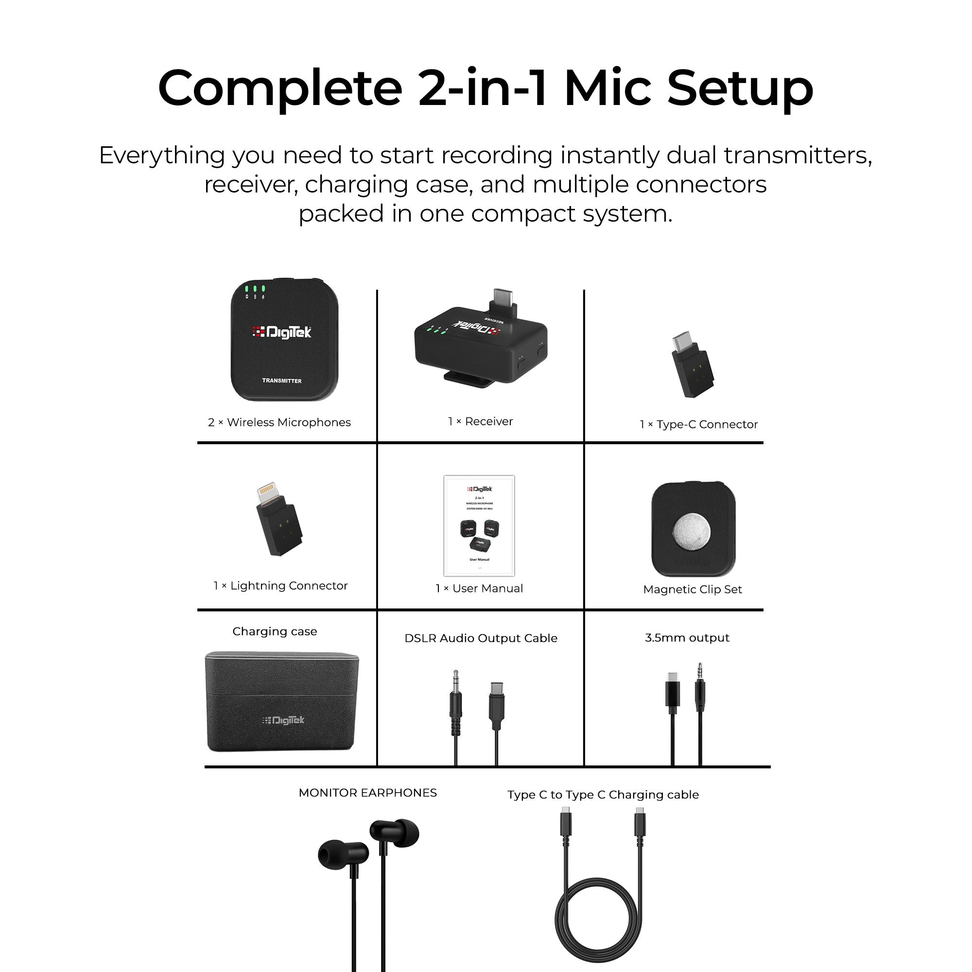 Digitek (DWM 121) 2 in 1 Wireless Microphone