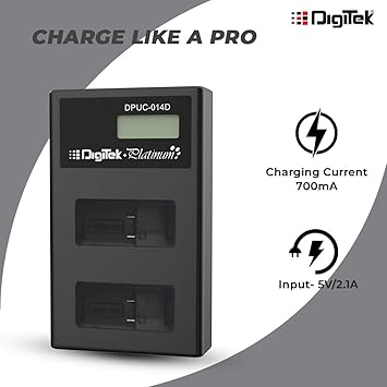 Digitek DPUC 014D (LCD MU) for Hero 8 7 6 & 5 Platinum Charger