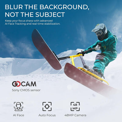 Digitek (DAC 202) 5K 3-Axis Handheld Action Camera with AI Face Tracking