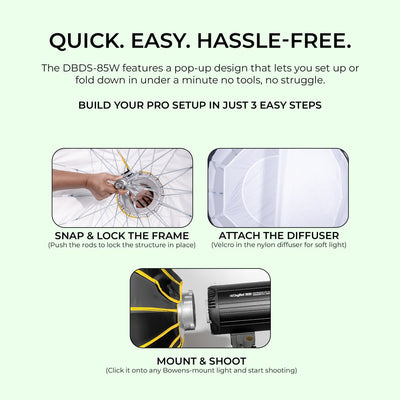 Digitek DBDS-85W Beauty Dish Softbox 85cm