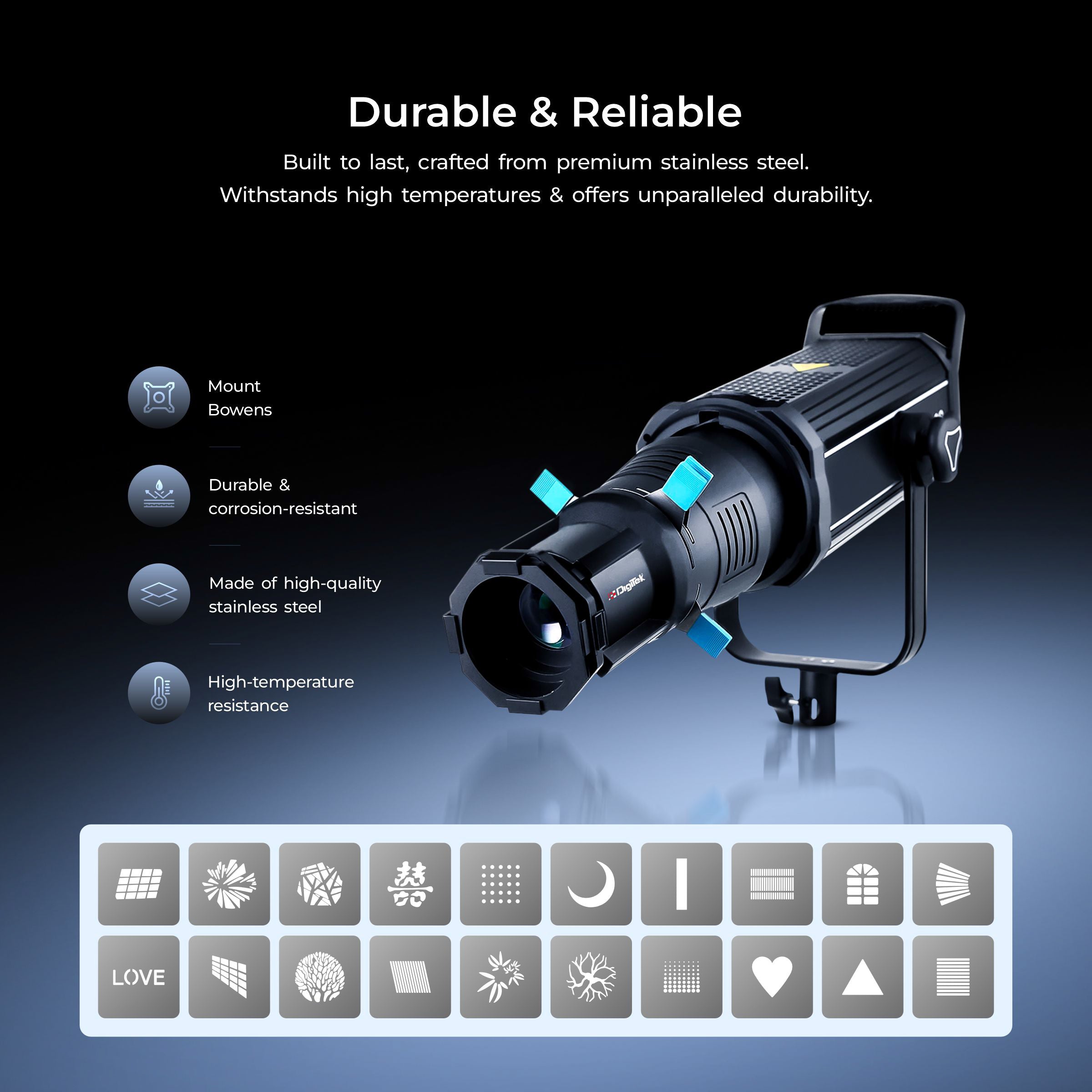 Digitek (DS 220) Bowens Mount Optical Snoot Kit