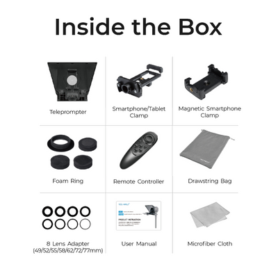 Digitek (DTP-008) 8" Teleprompter for Smartphone & Camera