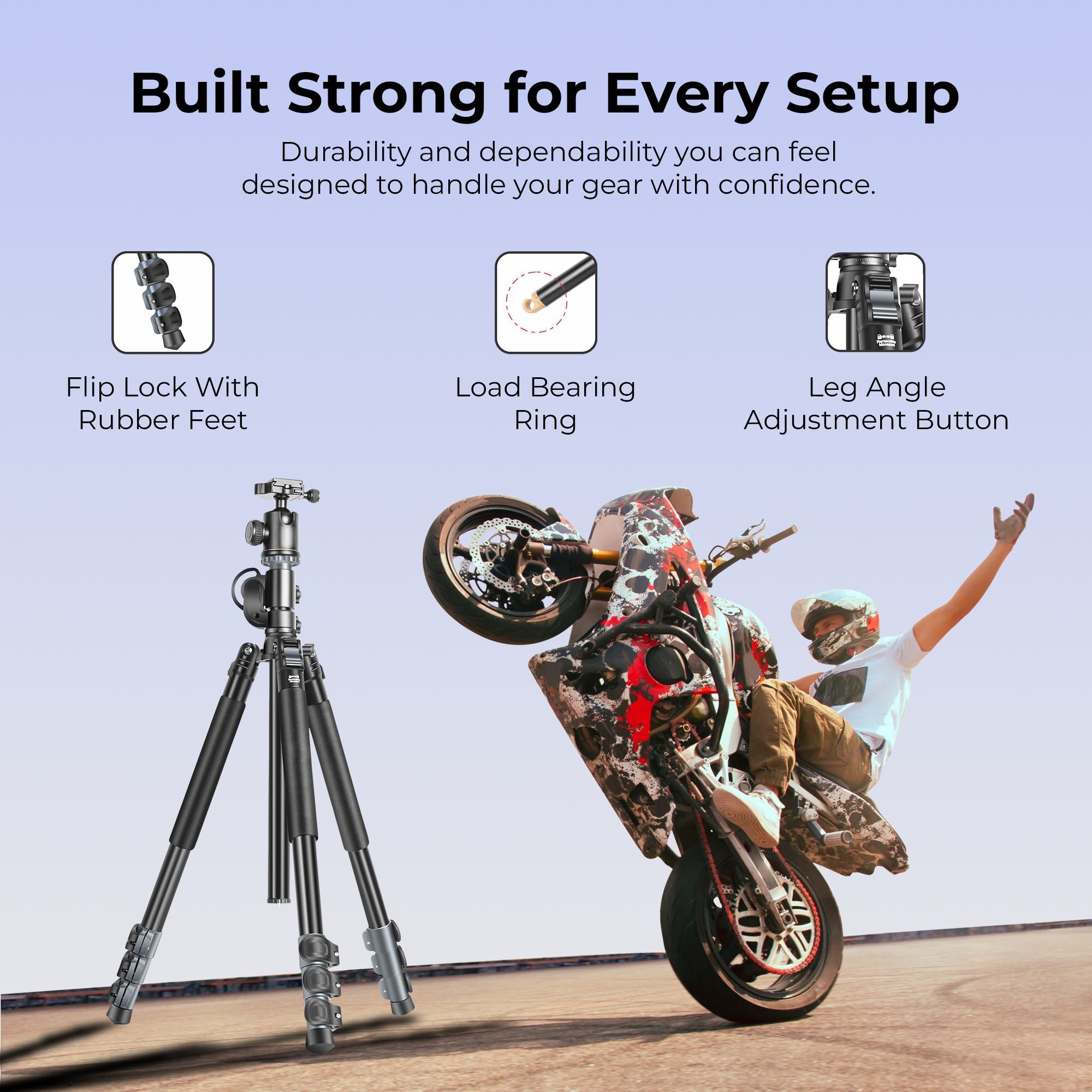 Digitek (DTR 540 BH) Heavy Duty Multi-Angle DV Tripod cum Monopod