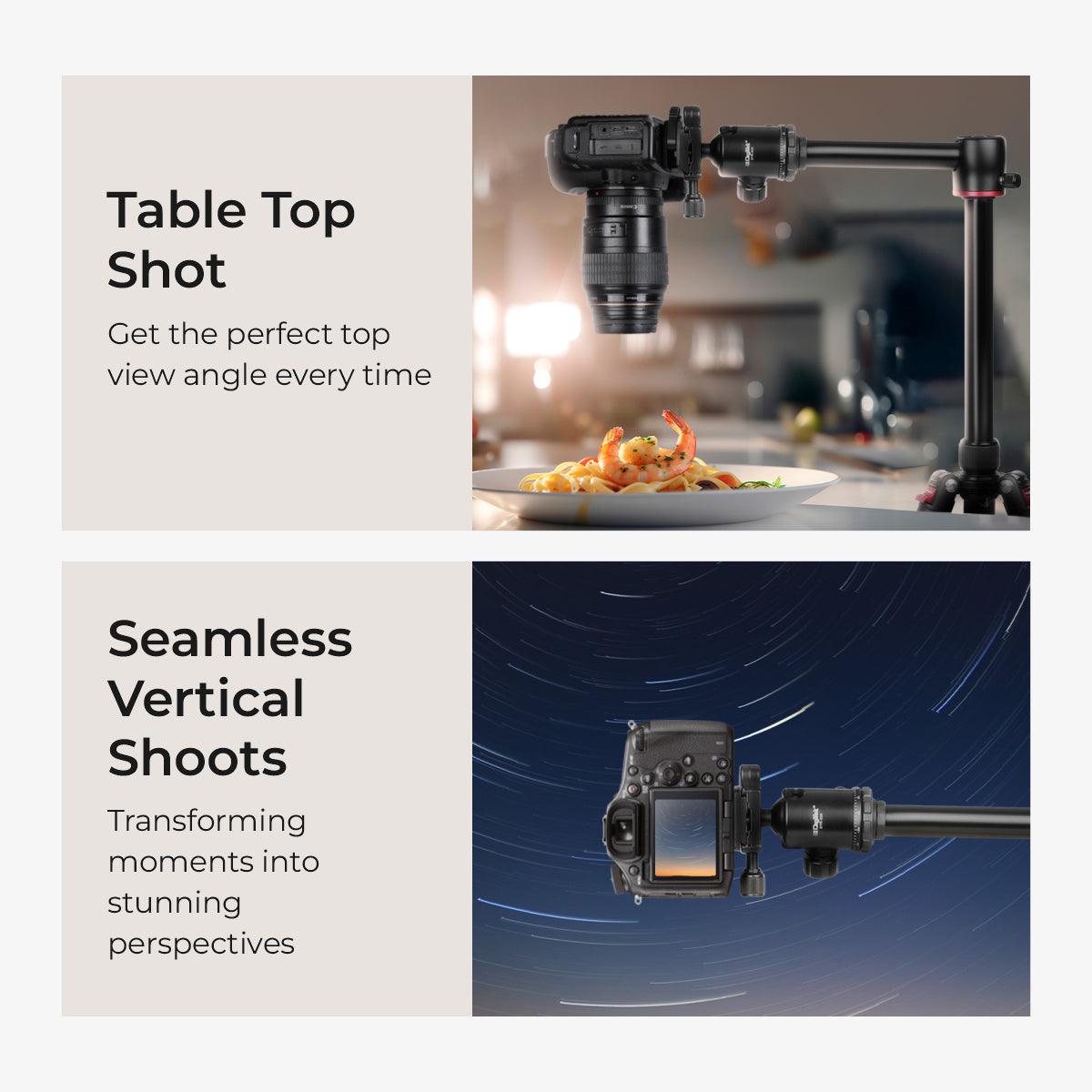 Digitek (DTR 520 BH) (60 Inch) (152cm) Professional Aluminum Tripod Cum Monopod with Swivel Pan Head, for DSLR Camera | Maximum Operating Height: 4.95 Feet | Maximum Load Upto: 7kgs (Black) - Digitek