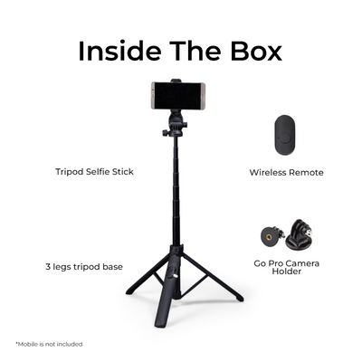 Digitek (DTR-525 SS) Portable Tripod Selfie Stick with Wireless Remote & amp; 3 Legs Tripod Base Click to open expanded view Digitek DTR-525 SS Portable Tripod Selfie Stick with Wireless Remmote & 3 Legs Tripod Base - Digitek