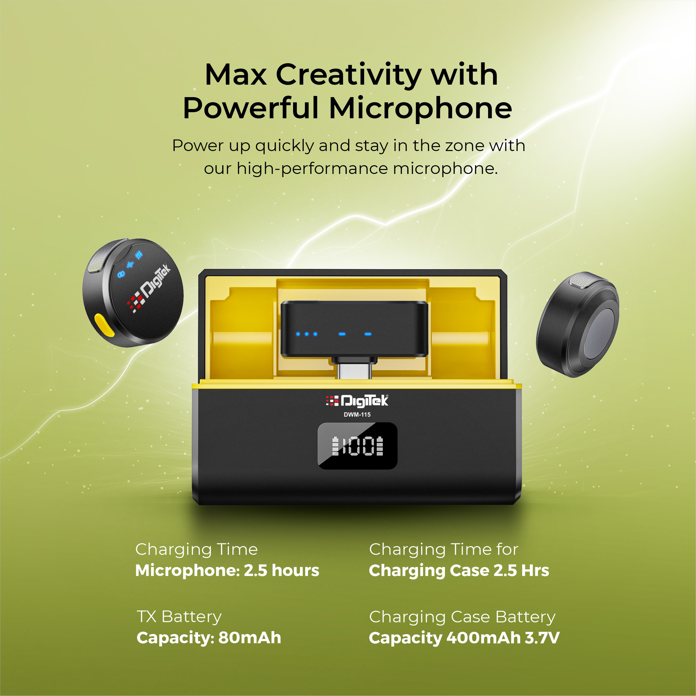 Digitek (DWM-115) 2-in-1 Wireless Microphone