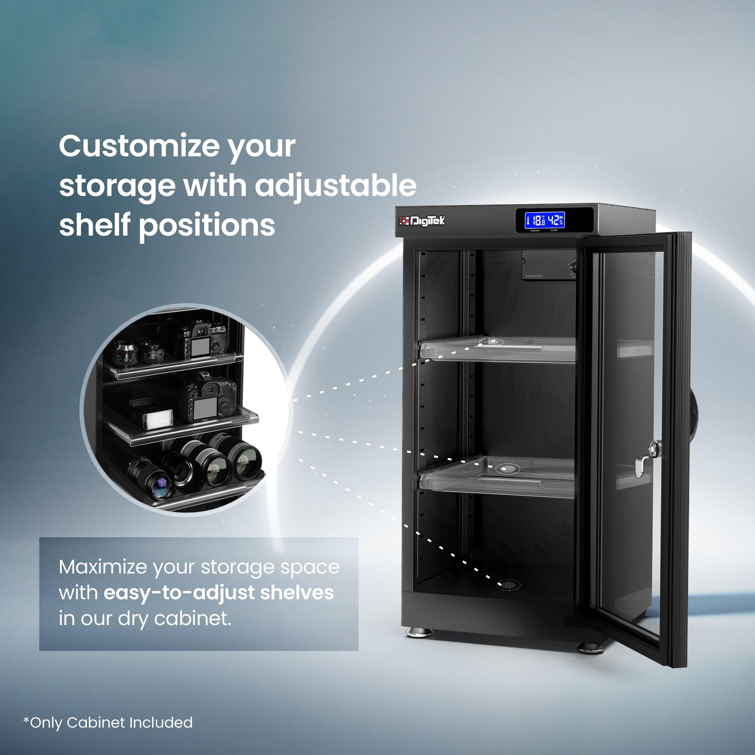 Digitek AD 55C 50 Liters Capacity Digital Display Dry Cabinet with Humidity Controller - Digitek