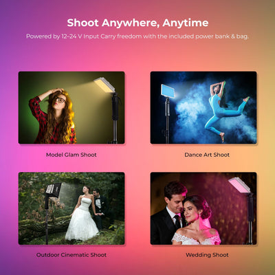 Digitek (LED-D100W RGB) 100W RGB LED Video Light with Softbox & Power Bank