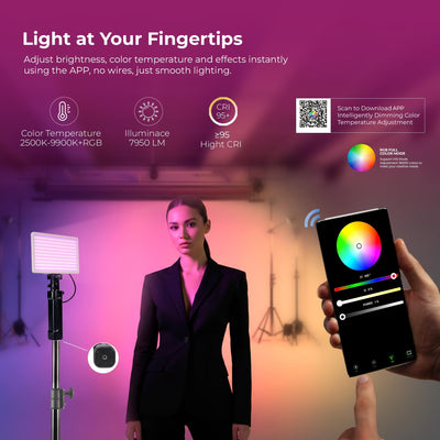 Digitek (LED-D100W RGB) 100W RGB LED Video Light with Softbox & Power Bank